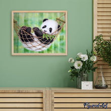 Charger l'image dans la galerie, peinture par numéros | Panda dans son Hamac | animaux, france, intermédiaire, pandas | FiguredArt