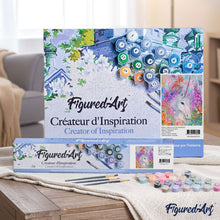 Charger l'image dans la galerie, peinture par numéros | Jolie Licorne au milieu des Fleurs | animaux, intermédiaire, licornes | FiguredArt