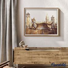 Charger l'image dans la galerie, peinture par numéros | Chat se reposant sur un toit | animaux, chats, facile | FiguredArt