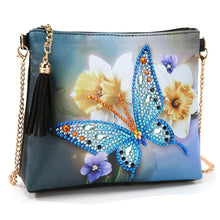 Charger l'image dans la galerie, Sac à main Diamond Painting - Papillon Azur et Jonquilles