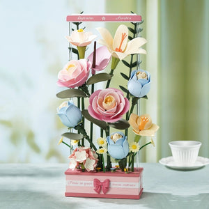 Puzzle 3D Boîte de Bouquet Fleurissant