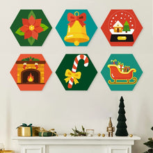 Charger l'image dans la galerie, Mini Série Peinture par Numéros - Hexagones (6 pièces) - Ensemble festif