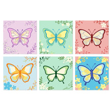 Charger l'image dans la galerie, Mini Série Peinture par Numéros 20x20cm (6 pièces) - Papillons pastel 1 Figured'Art
