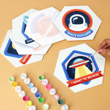 Charger l'image dans la galerie, Mini Série Peinture par Numéros - Hexagones (6 pièces) - Icône galaxie