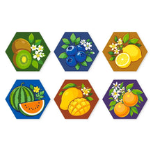 Charger l'image dans la galerie, Mini Série Peinture par Numéros - Hexagones (6 pièces) - Délices fruités Figured'Art