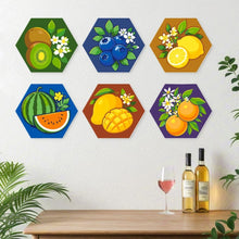 Charger l'image dans la galerie, Mini Série Peinture par Numéros - Hexagones (6 pièces) - Délices fruités