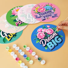 Charger l'image dans la galerie, Mini Série Peinture par Numéros - Disques Ø20cm (6 pièces) - Fleurs et Messages