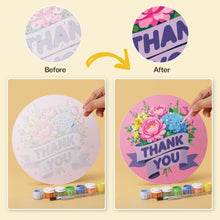 Charger l'image dans la galerie, Mini Série Peinture par Numéros - Disques Ø20cm (6 pièces) - Fleurs et Messages