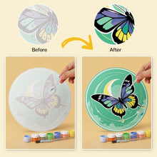 Charger l'image dans la galerie, Mini Série Peinture par Numéros - Disques Ø20cm (6 pièces) - Ailes d'émeraude
