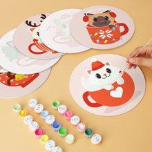 Charger l'image dans la galerie, Mini Série Peinture par Numéros - Disques Ø20cm (6 pièces) - Chats de Noël