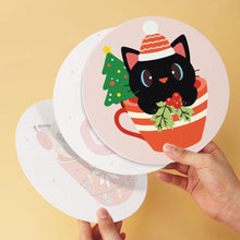 Charger l'image dans la galerie, Mini Série Peinture par Numéros - Disques Ø20cm (6 pièces) - Chats de Noël