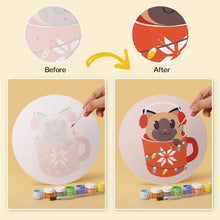 Charger l'image dans la galerie, Mini Série Peinture par Numéros - Disques Ø20cm (6 pièces) - Chats de Noël