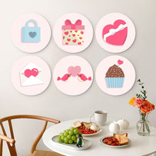 Charger l'image dans la galerie, Mini Série Peinture par Numéros - Disques Ø20cm (6 pièces) - Notes d'amour