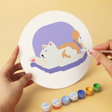 Charger l'image dans la galerie, Mini Série Peinture par Numéros - Disques Ø20cm (6 pièces) - Portrait de chat