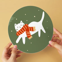 Charger l'image dans la galerie, Mini Série Peinture par Numéros - Disques Ø20cm (6 pièces) - Coin de Noël du chat