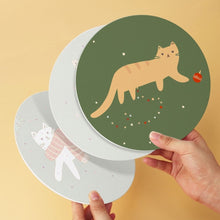 Charger l'image dans la galerie, Mini Série Peinture par Numéros - Disques Ø20cm (6 pièces) - Coin de Noël du chat