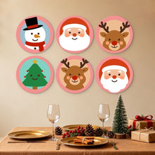 Charger l'image dans la galerie, Mini Série Peinture par Numéros - Disques Ø20cm (6 pièces) - Noël blush