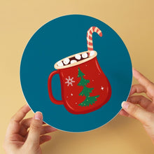 Charger l'image dans la galerie, Mini Série Peinture par Numéros - Disques Ø20cm (6 pièces) - Boissons chaudes d'hiver