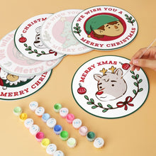 Charger l'image dans la galerie, Mini Série Peinture par Numéros - Disques Ø20cm (6 pièces) - Voeux de Noël vintage