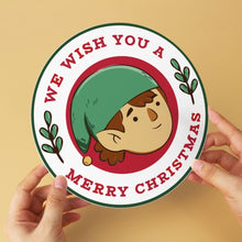 Charger l'image dans la galerie, Mini Série Peinture par Numéros - Disques Ø20cm (6 pièces) - Voeux de Noël vintage
