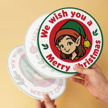 Charger l'image dans la galerie, Mini Série Peinture par Numéros - Disques Ø20cm (6 pièces) - Voeux de Noël vintage