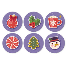 Charger l'image dans la galerie, Mini Série Peinture par Numéros - Disques Ø20cm (6 pièces) - Noël violet Figured'Art