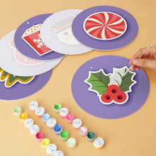 Charger l'image dans la galerie, Mini Série Peinture par Numéros - Disques Ø20cm (6 pièces) - Noël violet