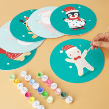 Charger l'image dans la galerie, Mini Série Peinture par Numéros - Disques Ø20cm (6 pièces) - Amis de Noël 1