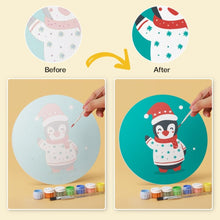 Charger l'image dans la galerie, Mini Série Peinture par Numéros - Disques Ø20cm (6 pièces) - Amis de Noël 1