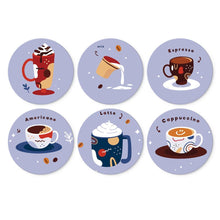 Charger l'image dans la galerie, Mini Série Peinture par Numéros - Disques Ø20cm (6 pièces) - Noël lavande et café Figured'Art