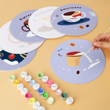 Charger l'image dans la galerie, Mini Série Peinture par Numéros - Disques Ø20cm (6 pièces) - Noël lavande et café