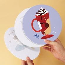 Charger l'image dans la galerie, Mini Série Peinture par Numéros - Disques Ø20cm (6 pièces) - Noël lavande et café