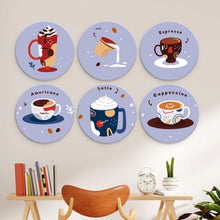 Charger l'image dans la galerie, Mini Série Peinture par Numéros - Disques Ø20cm (6 pièces) - Noël lavande et café