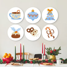 Charger l'image dans la galerie, Mini Série Peinture par Numéros - Disques Ø20cm (6 pièces) - Icônes de Noël raffinées