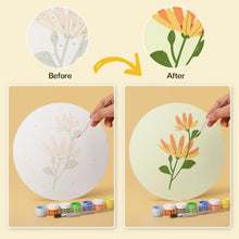 Charger l'image dans la galerie, Mini Série Peinture par Numéros - Disques Ø20cm (6 pièces) - Pétales délicats sur fond pastel