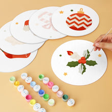 Charger l'image dans la galerie, Mini Série Peinture par Numéros - Disques Ø20cm (6 pièces) - Noël écarlate