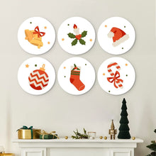 Charger l'image dans la galerie, Mini Série Peinture par Numéros - Disques Ø20cm (6 pièces) - Noël écarlate