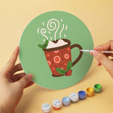 Charger l'image dans la galerie, Mini Série Peinture par Numéros - Disques Ø20cm (6 pièces) - Icônes de Noël vertes