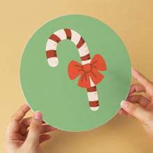 Charger l'image dans la galerie, Mini Série Peinture par Numéros - Disques Ø20cm (6 pièces) - Icônes de Noël vertes