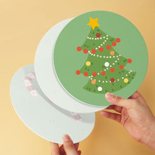 Charger l'image dans la galerie, Mini Série Peinture par Numéros - Disques Ø20cm (6 pièces) - Icônes de Noël vertes