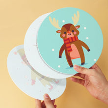 Charger l'image dans la galerie, Mini Série Peinture par Numéros - Disques Ø20cm (6 pièces) - Amis de Noël 2