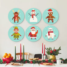 Charger l'image dans la galerie, Mini Série Peinture par Numéros - Disques Ø20cm (6 pièces) - Amis de Noël 2