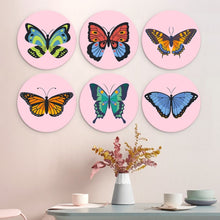 Charger l'image dans la galerie, Mini Série Peinture par Numéros - Disques Ø20cm (6 pièces) - Papillons