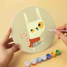 Charger l'image dans la galerie, Mini Série Peinture par Numéros - Disques Ø20cm (6 pièces) - Hiver en forêt