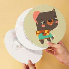 Charger l'image dans la galerie, Mini Série Peinture par Numéros - Disques Ø20cm (6 pièces) - Hiver en forêt