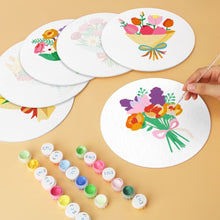 Charger l'image dans la galerie, Mini Série Peinture par Numéros - Disques Ø20cm (6 pièces) - Murmures fleuris