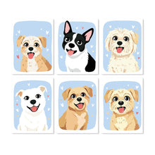 Charger l'image dans la galerie, Mini Série Peinture par Numéros 15x20cm (6 pièces) - Portraits de chiens Figured'Art