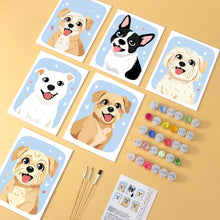 Charger l'image dans la galerie, Mini Série Peinture par Numéros 15x20cm (6 pièces) - Portraits de chiens
