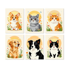 Charger l'image dans la galerie, Mini Série Peinture par Numéros 15x20cm (6 pièces) - Portraits animaliers Figured'Art