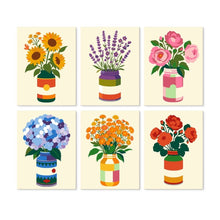 Charger l'image dans la galerie, Mini Série Peinture par Numéros 15x20cm (6 pièces) - Pots de fleurs rustiques Figured'Art